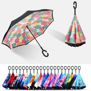 主图_001 Handle Windproof Reverse Invert Umbrella